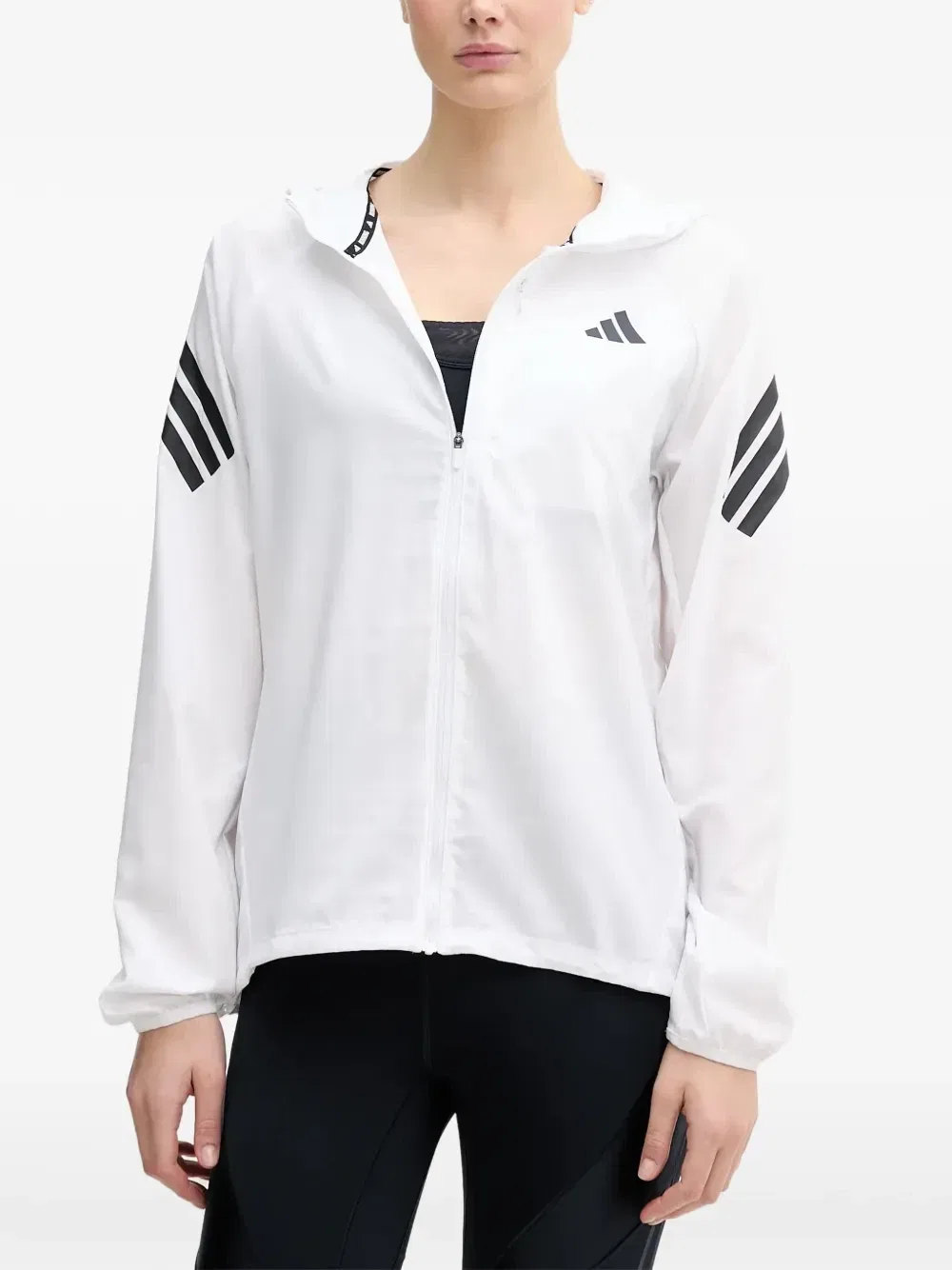 Толстовка с капюшоном украшенная логотипом Adidas, белый