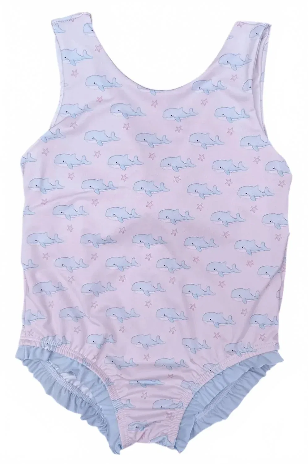 Детский купальник слитный с принтом Oh Whale Lottie James & Lottie, Light Pink