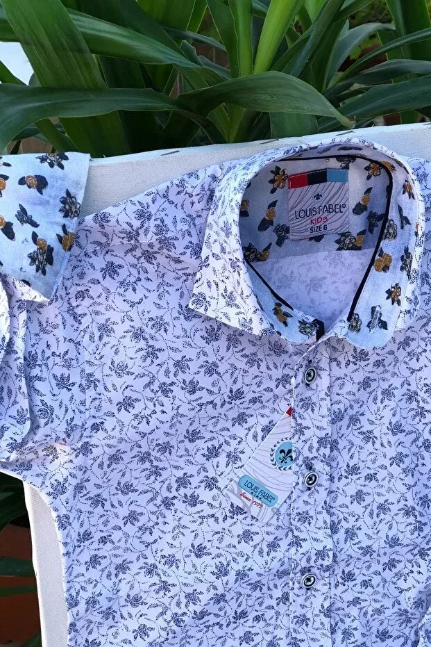 Детская рубашка для мальчиков с длинным рукавом Louis Kids, White — фото 2