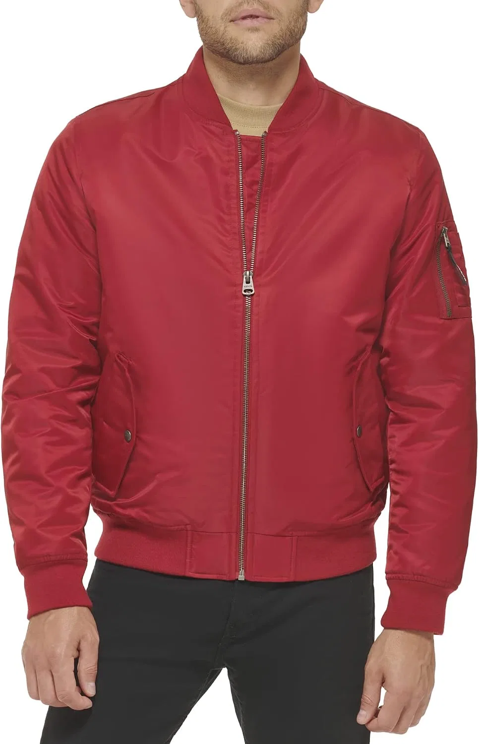 Мужская куртка-бомбер с длинным рукавом Levi's, Red Ma-1 Filled
