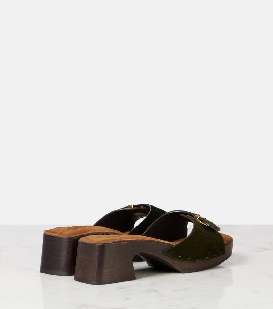 Босоножки Britt 25 из меха телёнка Khaite, Racing Green — фото 2