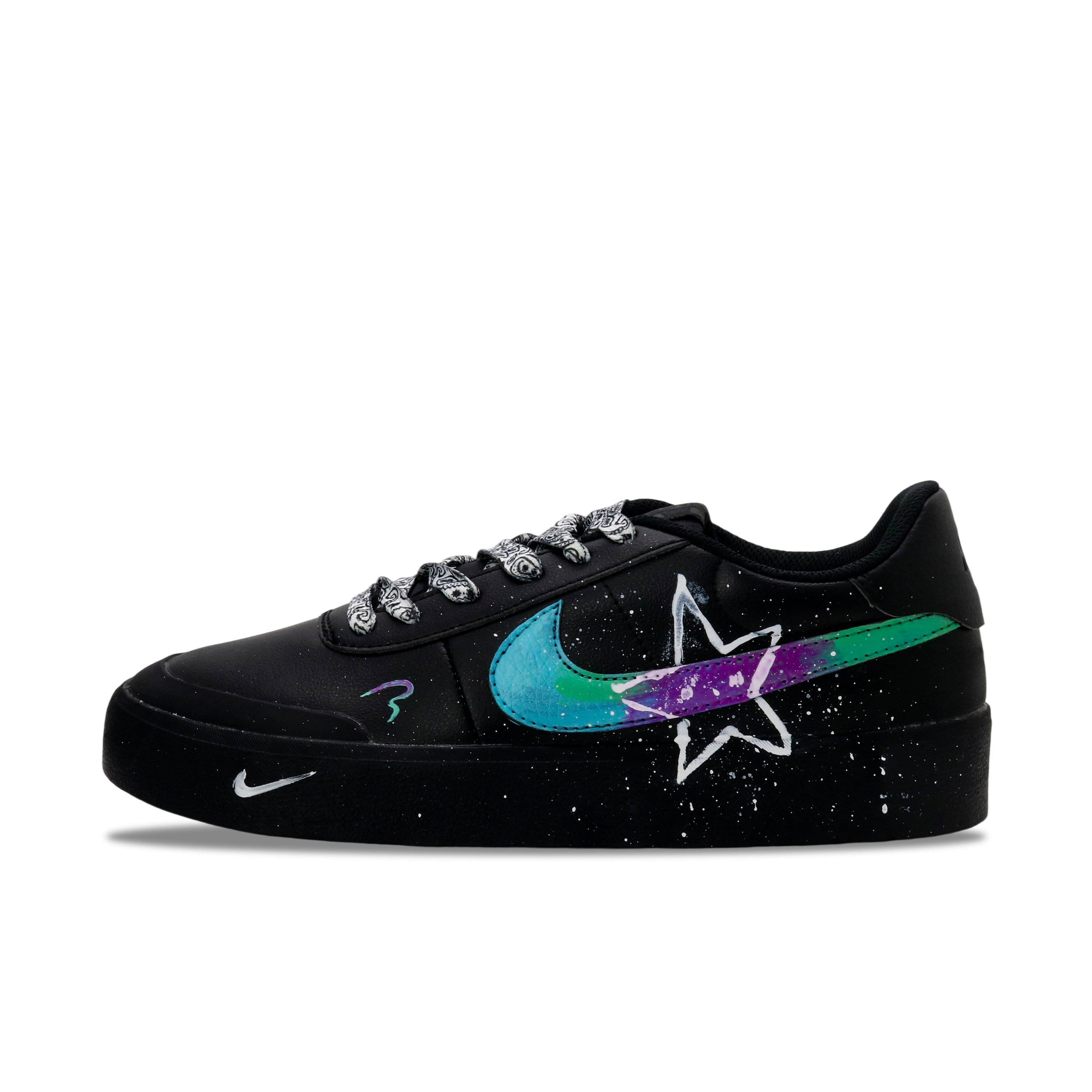 

Nike Кроссовки для скейтбординга Court Shot, мужские, низкие, цвет: черный/синий/фиолетовый