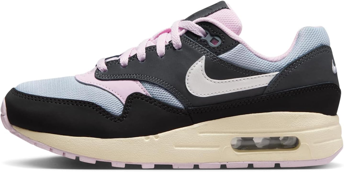 

Кроссовки Nike Air Max 1 для мальчиков, белый/черный/розовый
