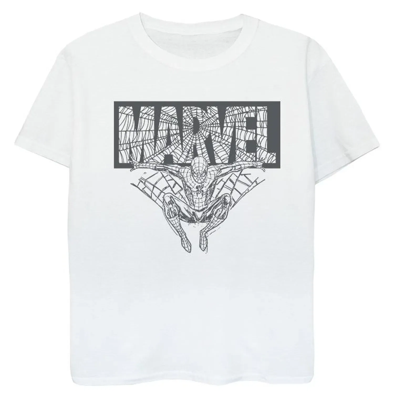 Футболка с принтом Spider-Man Marvel, белый — фото 2
