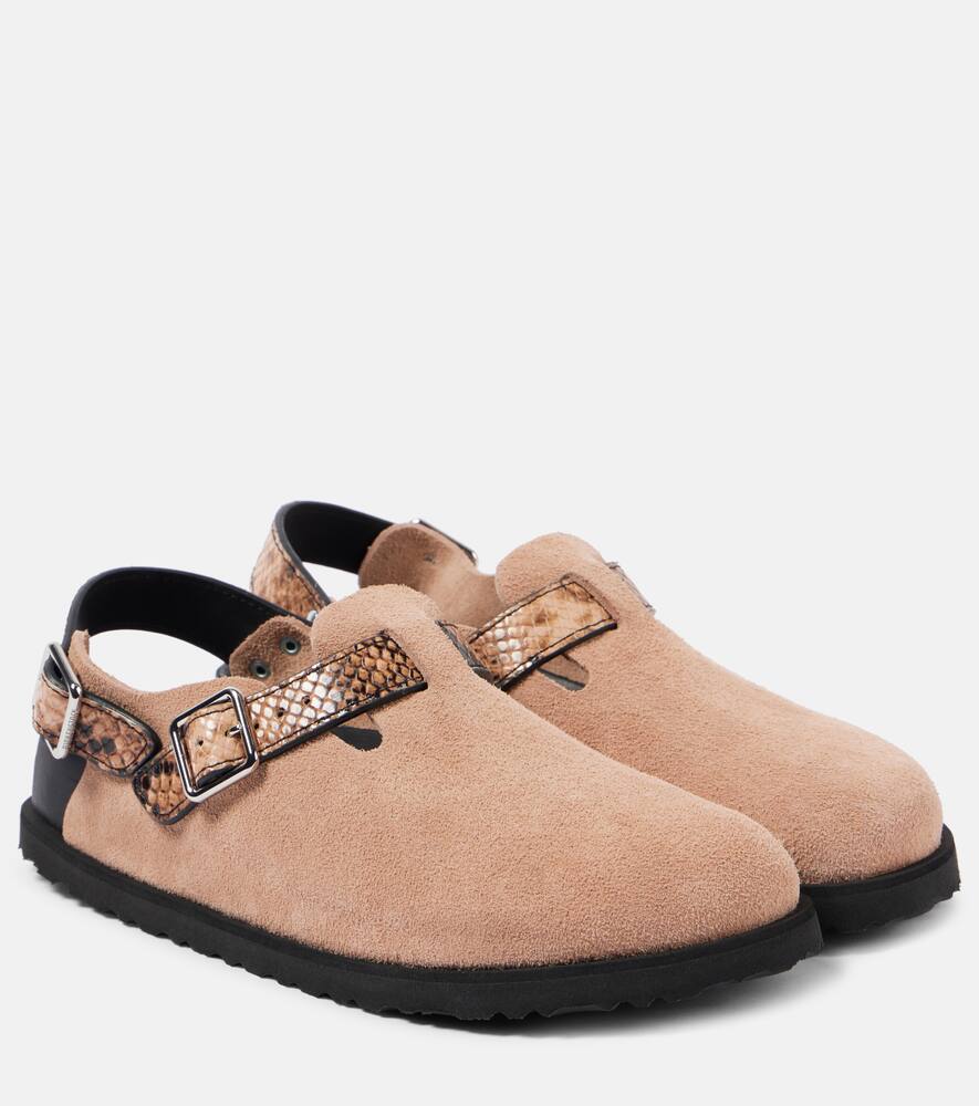 Токио клоги из замши с эффектом змеиной кожи Birkenstock 1774, Natural Snake