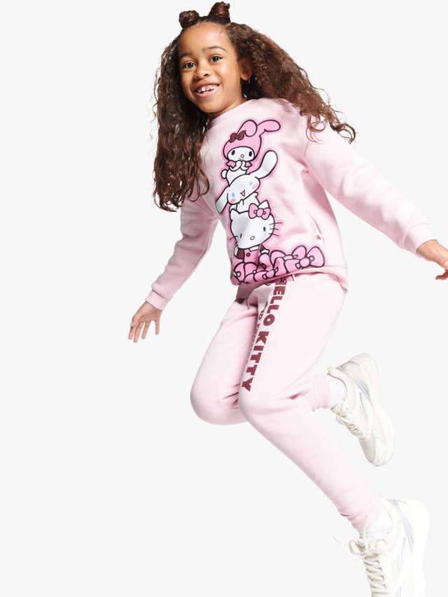 Детские джоггеры Hello Kitty из хлопковой смеси Brand Threads, Pink — фото 4