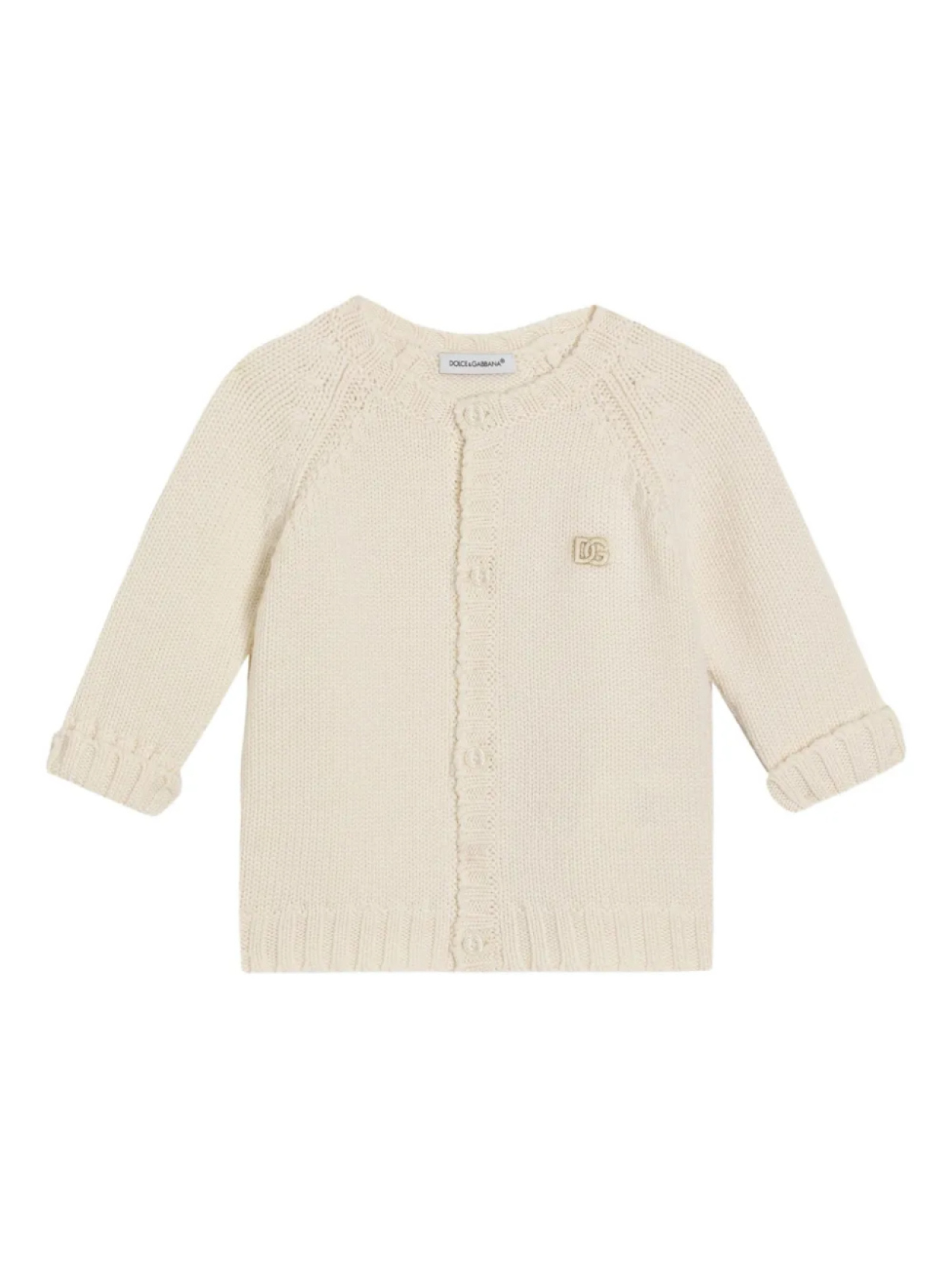 

Dolce & Gabbana Kids кардиган с вышитым логотипом, нейтральный