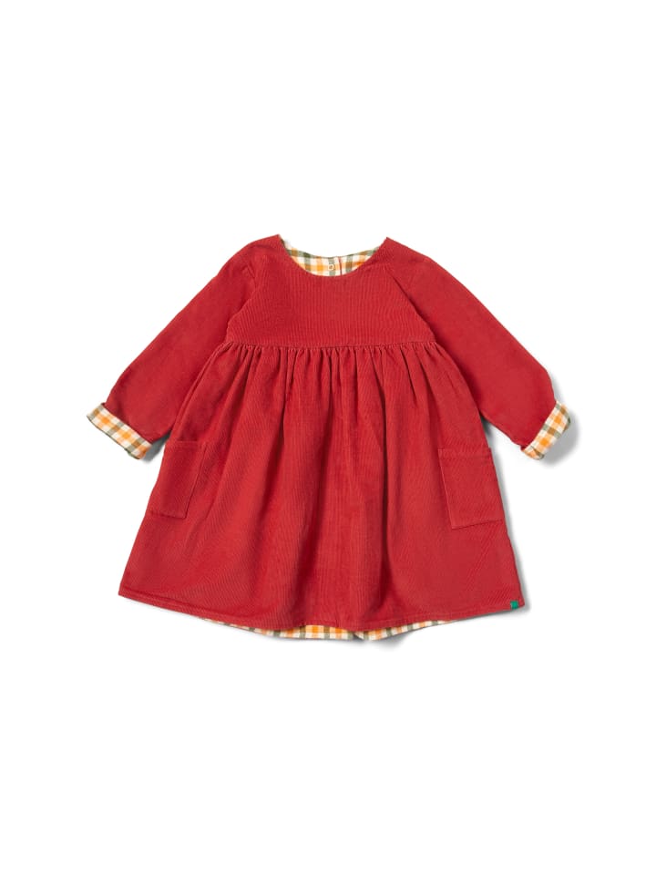 

Little Green Radicals Двустороннее платье из органического вельвета розового цвета