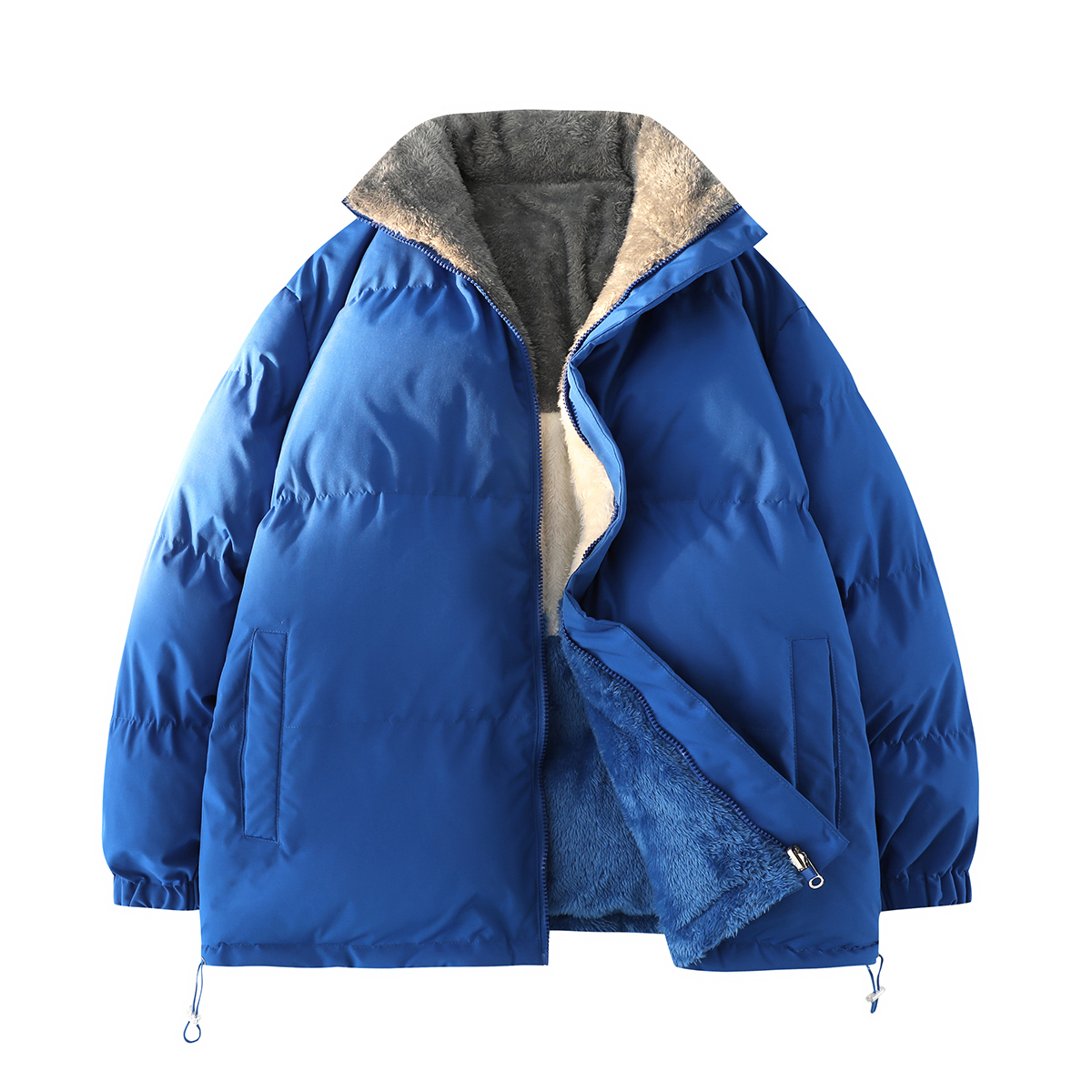 

Пуховик Unisex Stand Collar утепленный реверсивный WARRIOR, colorful синий