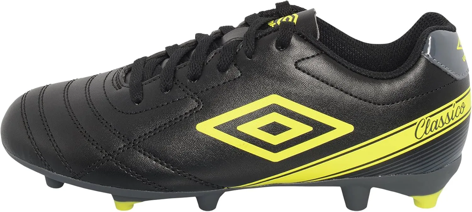 Мужские бутсы Umbro Classico X FG, черный/желтый — фото 2
