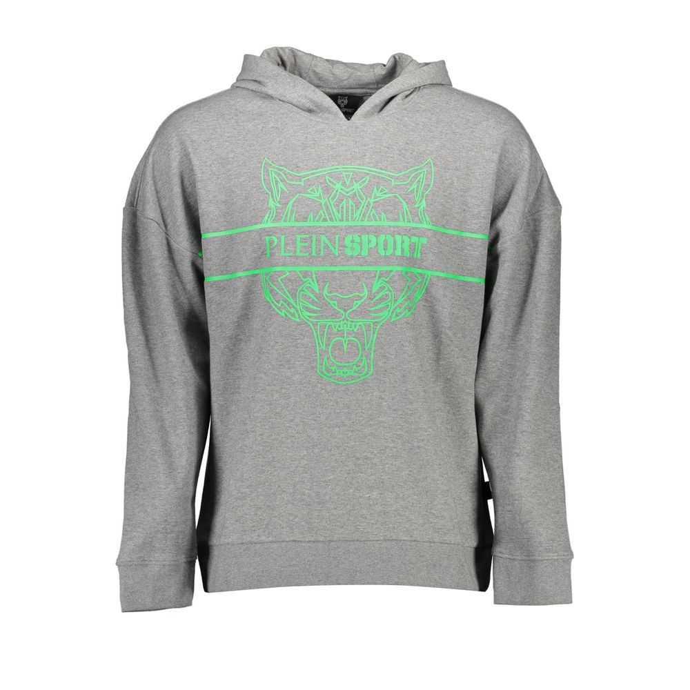 

Серая хлопковая мужская толстовка Plein Sport