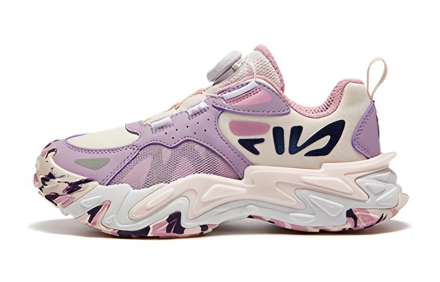 FILA KIDS Детские кроссовки RHINO Slip Resistant Abrasion Resistant низкие беговые фиолетовые белые