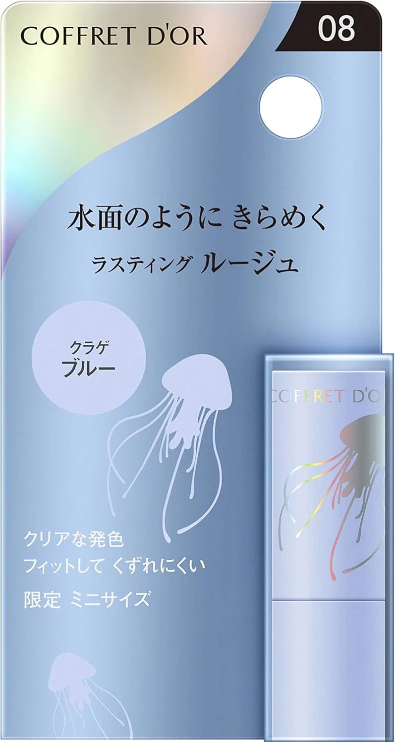 Помада мини Aqua Shine Mini Rouge 08 Coffret D'or 1g Медуза Голубая — фото 2