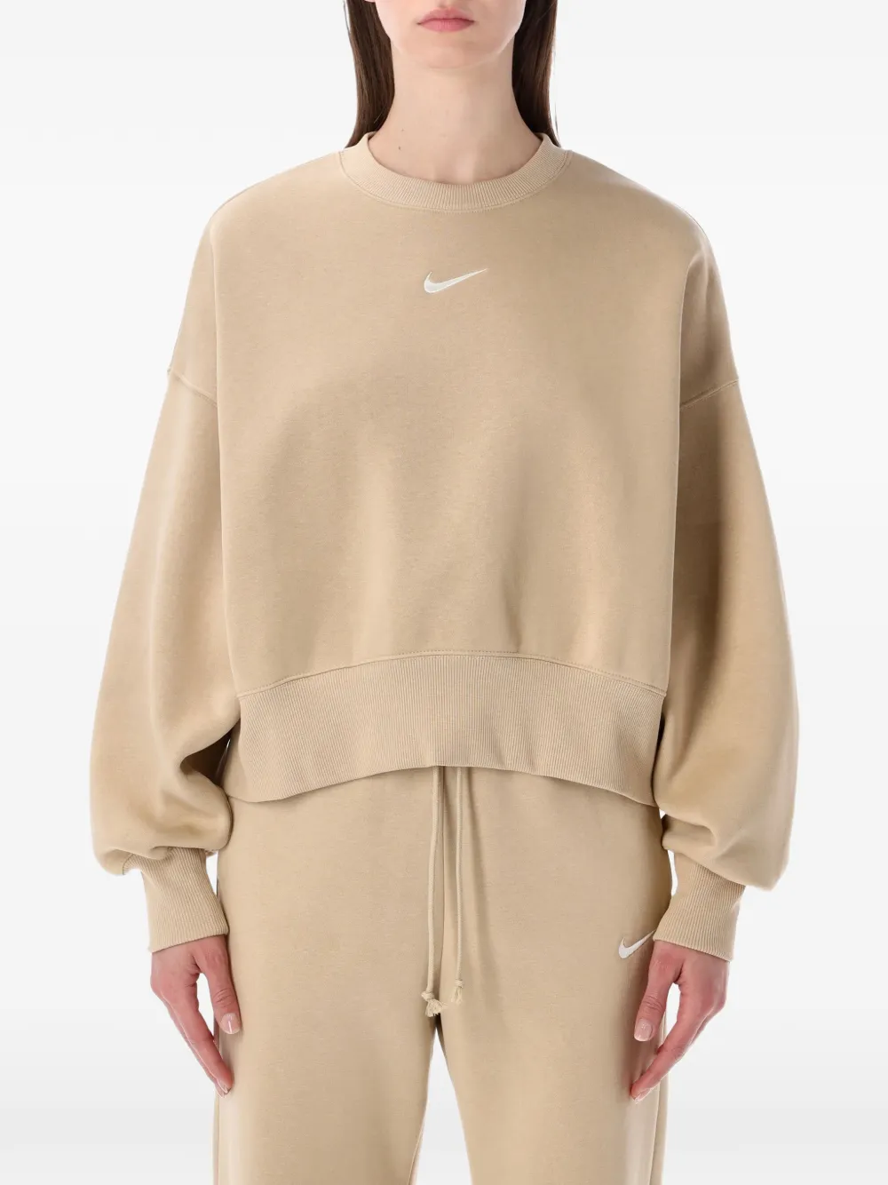 

Свитшот с круглым вырезом Nike, бежевый
