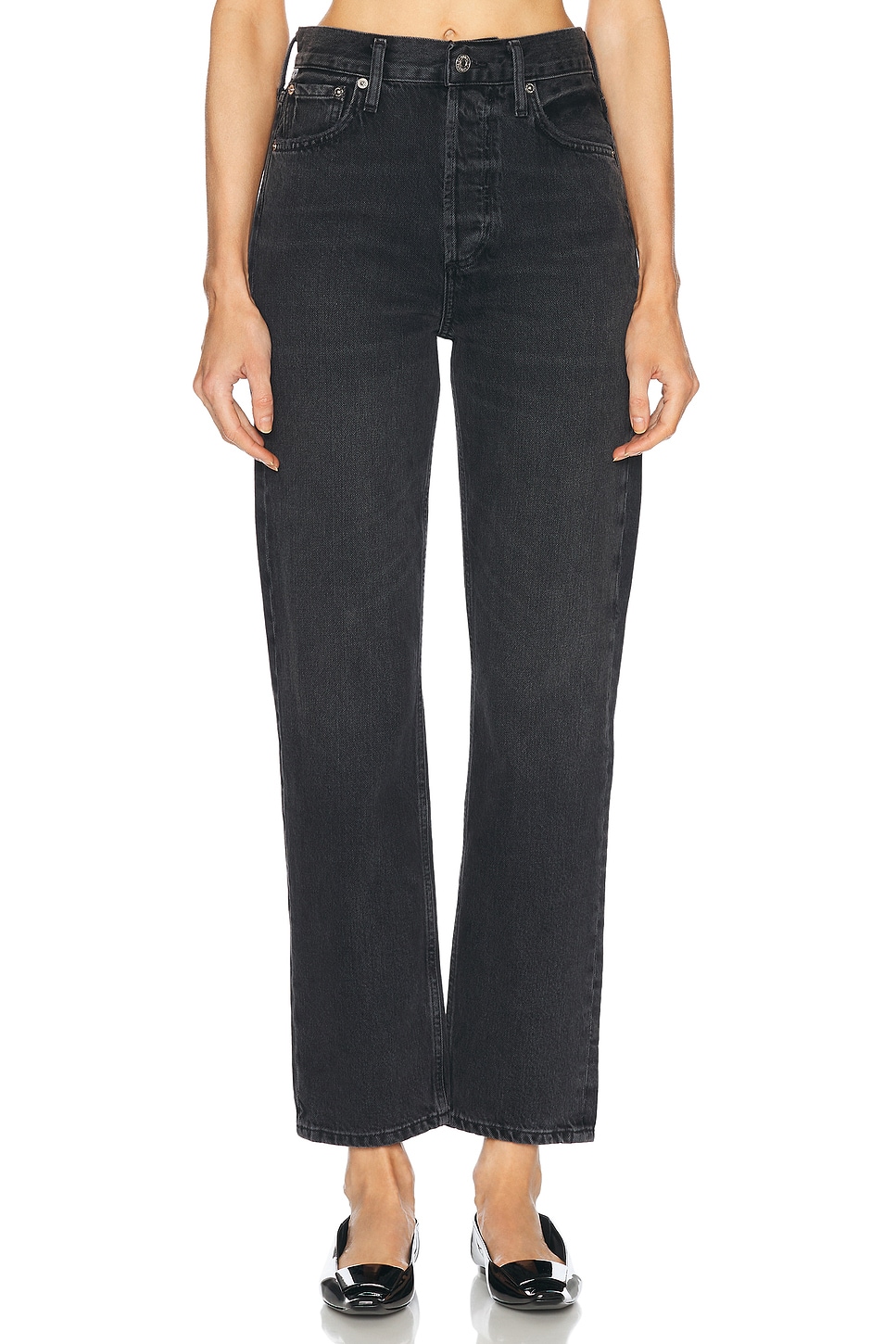 

Blaine High Rise Straight Джинсы Citizens Of Humanity, Vintage Black