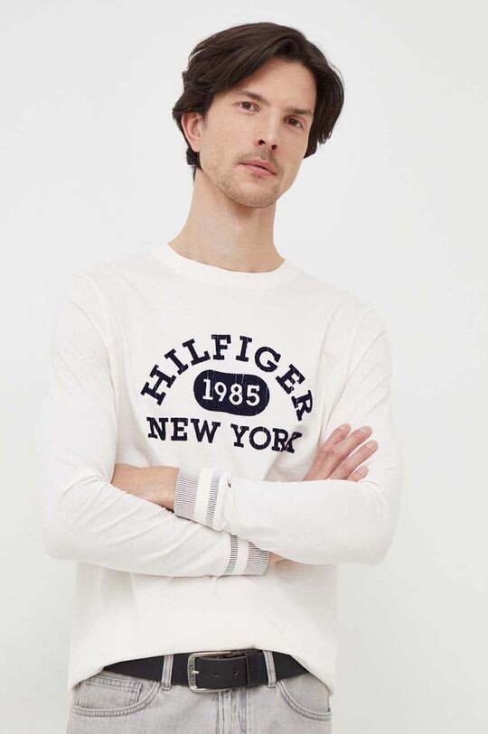 

Хлопковая рубашка с длинными рукавами Tommy Hilfiger, бежевый