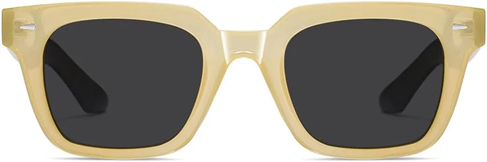 

Солнцезащитные очки с поляризацией из ацетата для женщин, очки для вождения для мужчин, защита от УФ-излучения UV400, леопардовый синий цвет VFDHN, Black With Clear