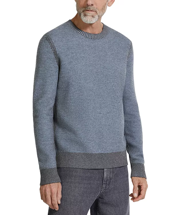 

Кашемировый свитер с круглым вырезом Oasi Zegna, синий