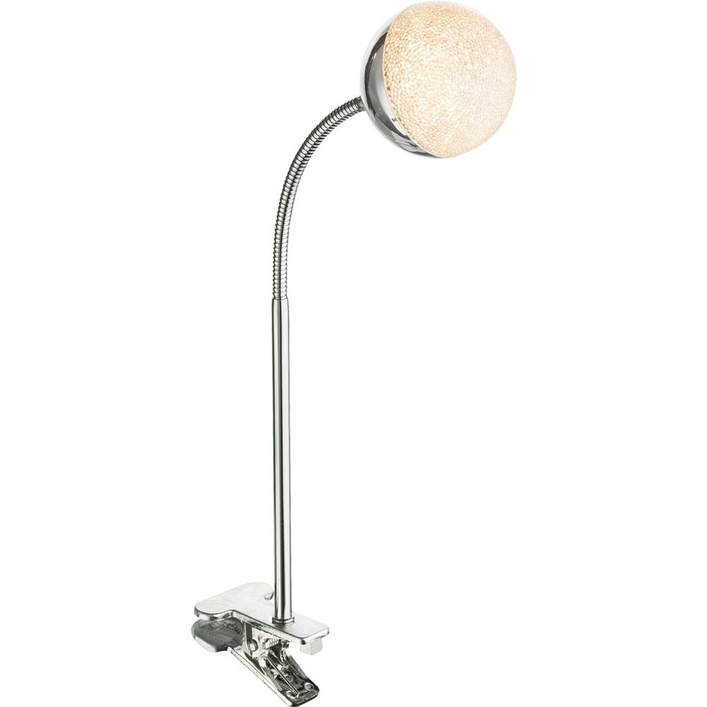 

Светодиодный зажимной светильник, хром, кристаллы, подвижное пятно Globo Lighting