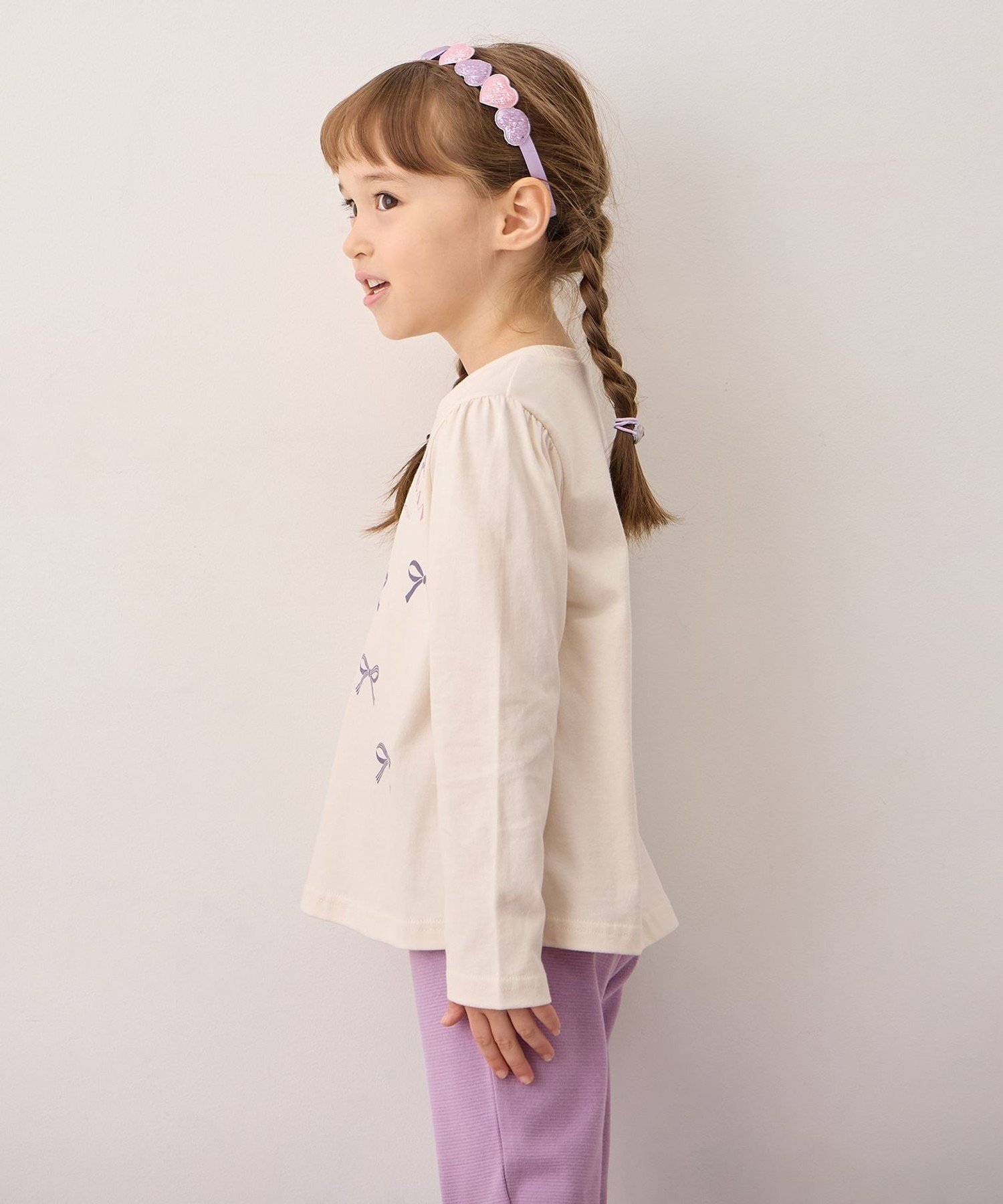 Футболка с длинным рукавом 7days Print Any Kids, Ecru x Ribbon [002] — фото 4