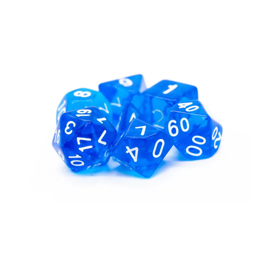 

Полисетка синего цвета с белым (7), Acrylic-Resin Dice - Translucent