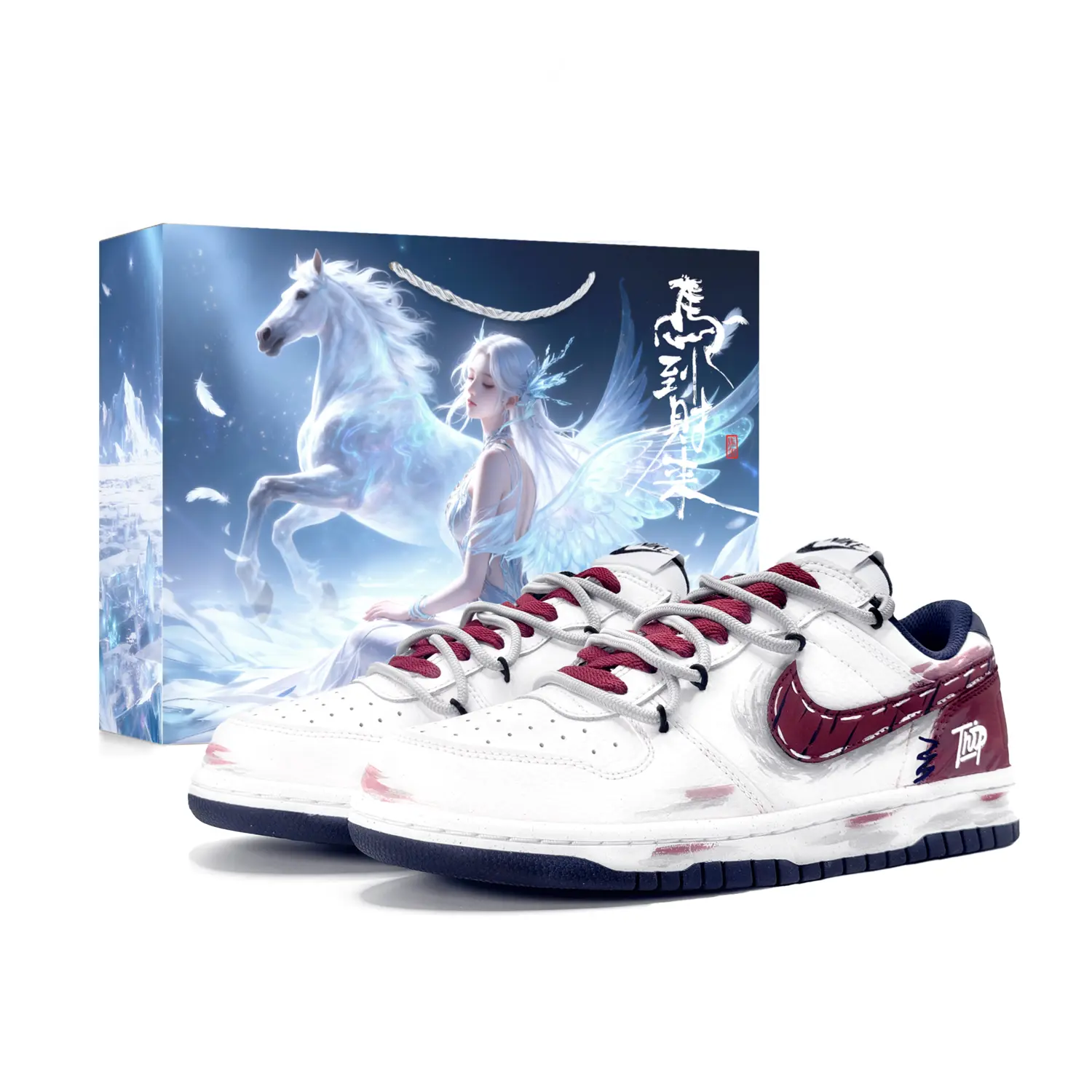 

Nike Big Flame Red Shadow Кожаные кроссовки для скейтбординга с амортизацией, низкие, мужские, цвет Burgundy