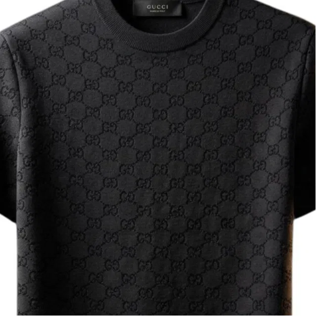 Мужская футболка с круглым вырезом Black GUCCI — фото 3