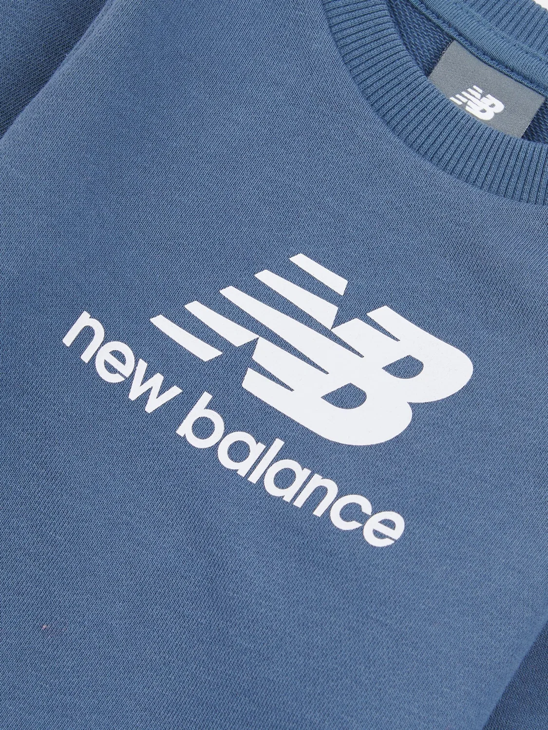 Свитшот с логотипом Stacked NB New Balance, темно-синий — фото 3
