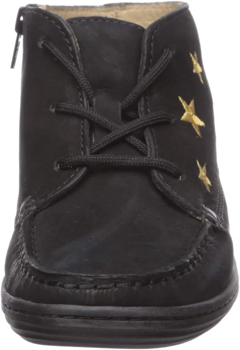 Детские ботинки для девочек с вышивкой-звездой Marc Joseph New York, Black Nubuck — фото 2
