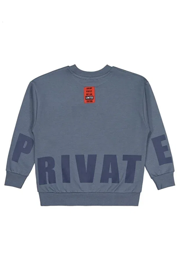 Детские свитшот для мальчиков с принтом Civil Boys, Anthracite — фото 2