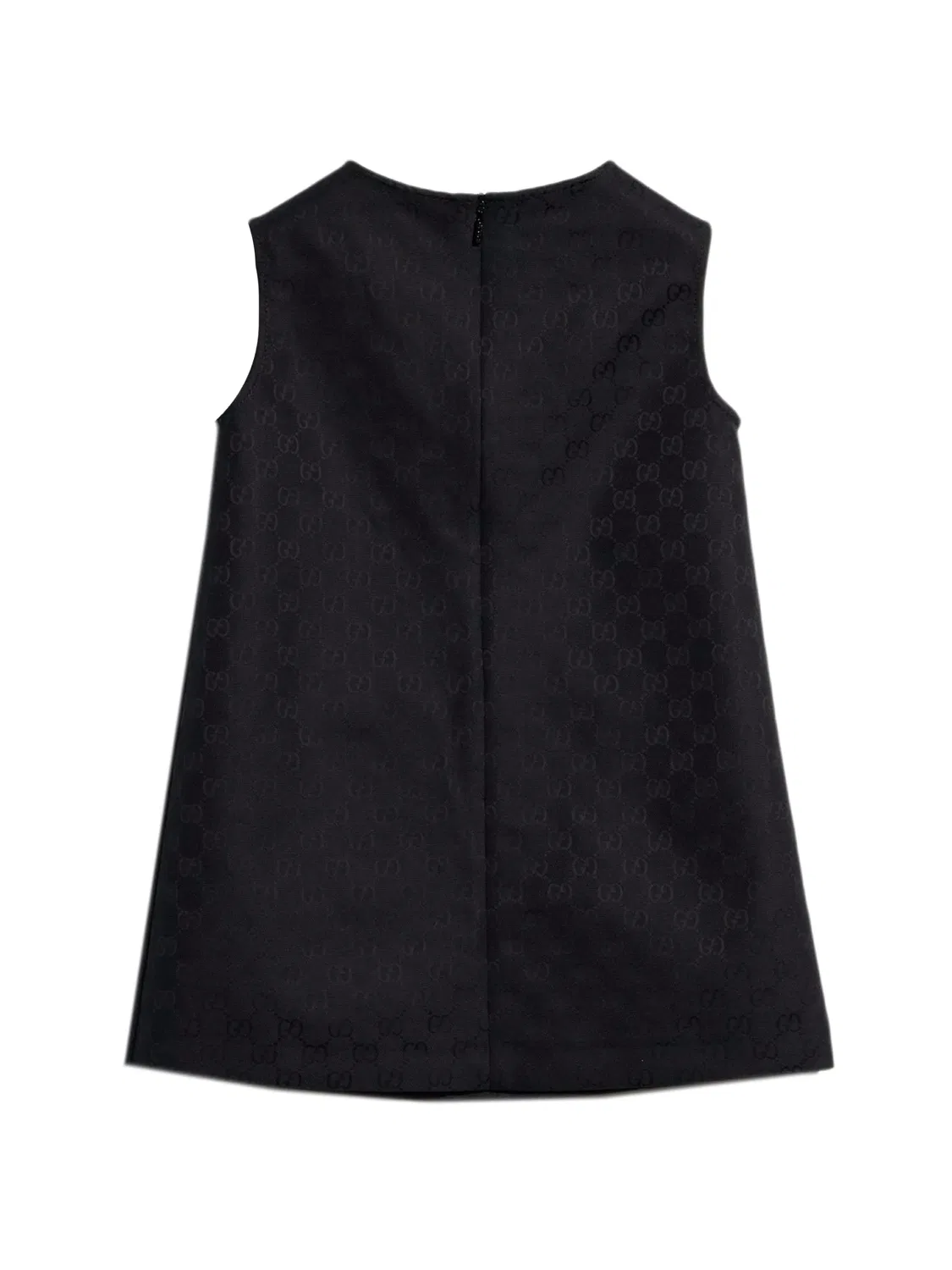Платье с жаккардовым узором GG и пряжками Horsebit Gucci Kids, черный — фото 2