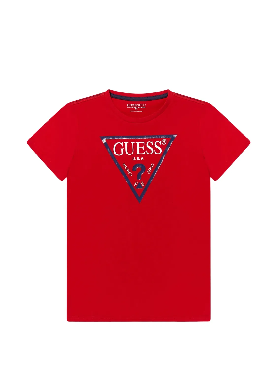 Футболка с треугольным логотипом, красная GUESS, красный