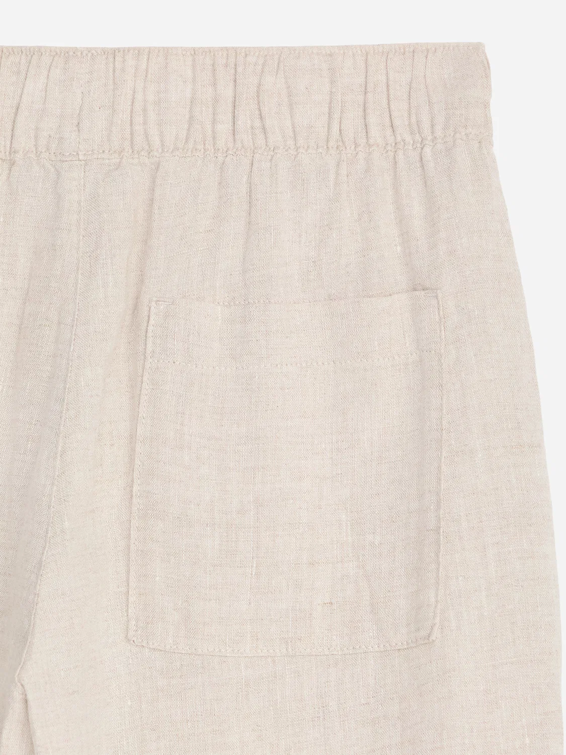 Брюки без застежек, изготовленные из смеси льна Arket, Beige — фото 3