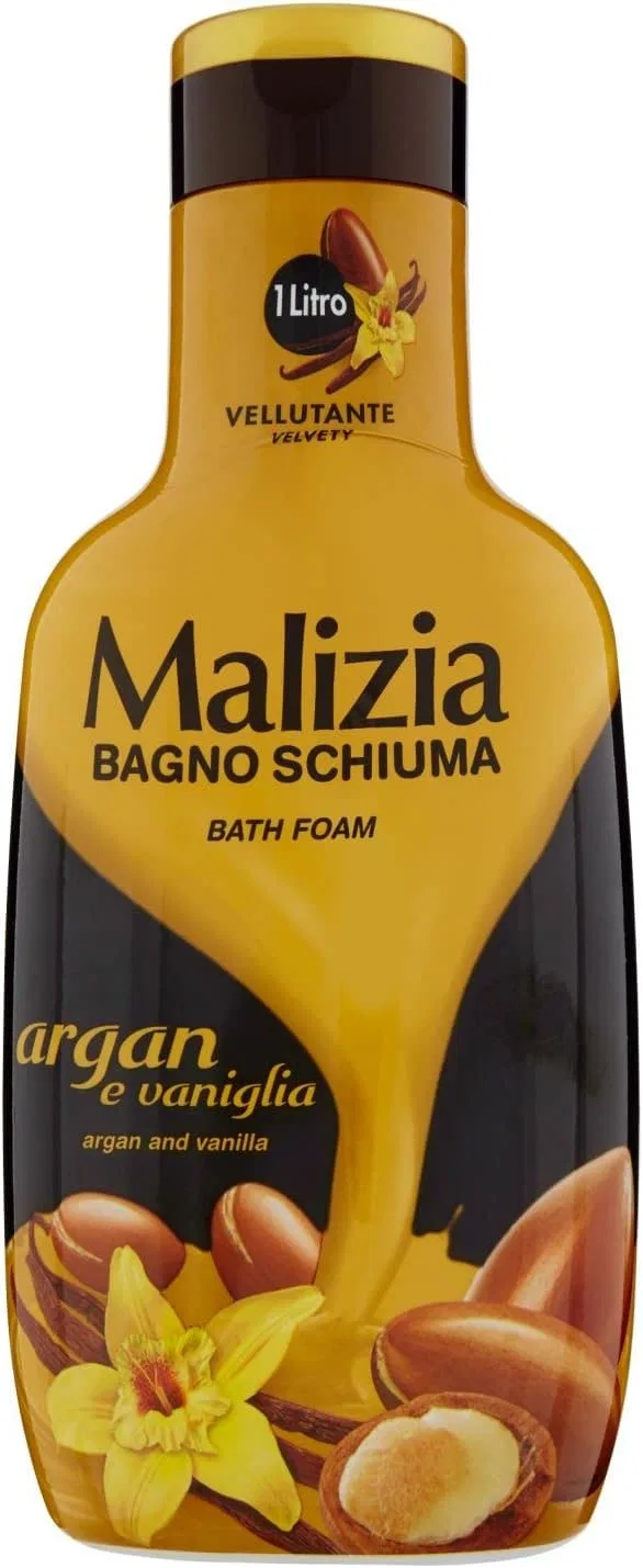 No brand Пена для ванны Malizia Argan e Vaniglia, 1 л, 12 шт