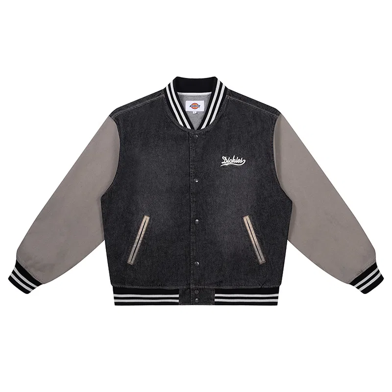 Детская куртка-бейсболка с воротником, прямой крой, Black Denim, Dickies