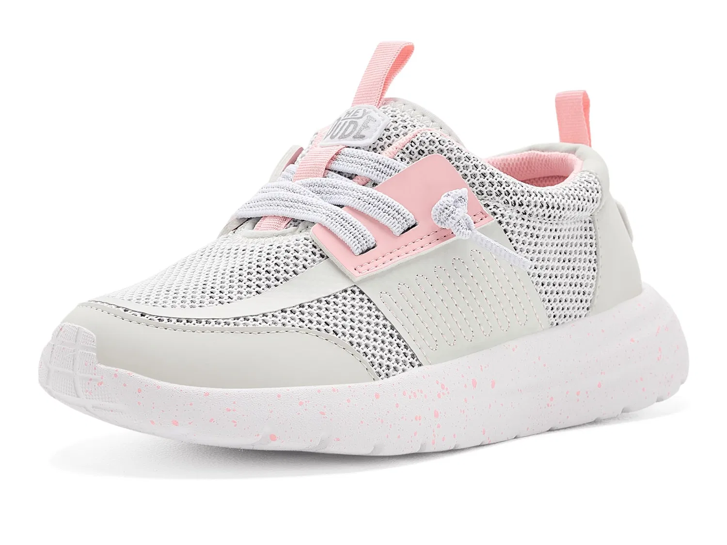 Кроссовки Sirocco Play Stretch Sox (для маленьких и больших детей) Hey Dude Kids, Grey/Pink — фото 2