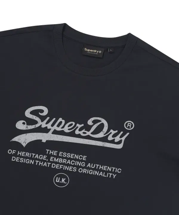 Футболка с логотипом Superdry, темно-синий — фото 3