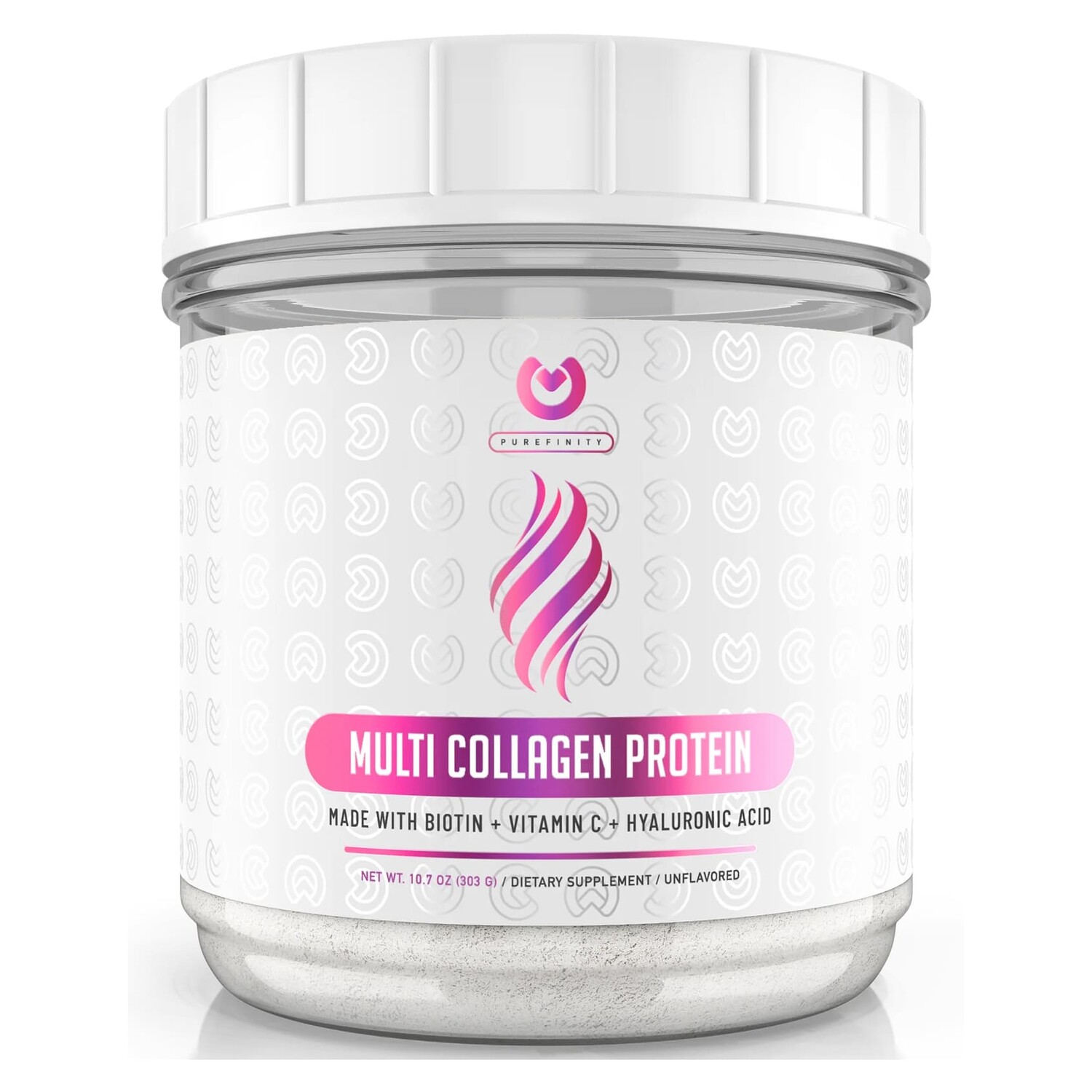 

Коллаген Purefinity Multi Protein Type I, II, III, V, X + Biotin, Vitamin C, Hyaluronic Acid, 303 г