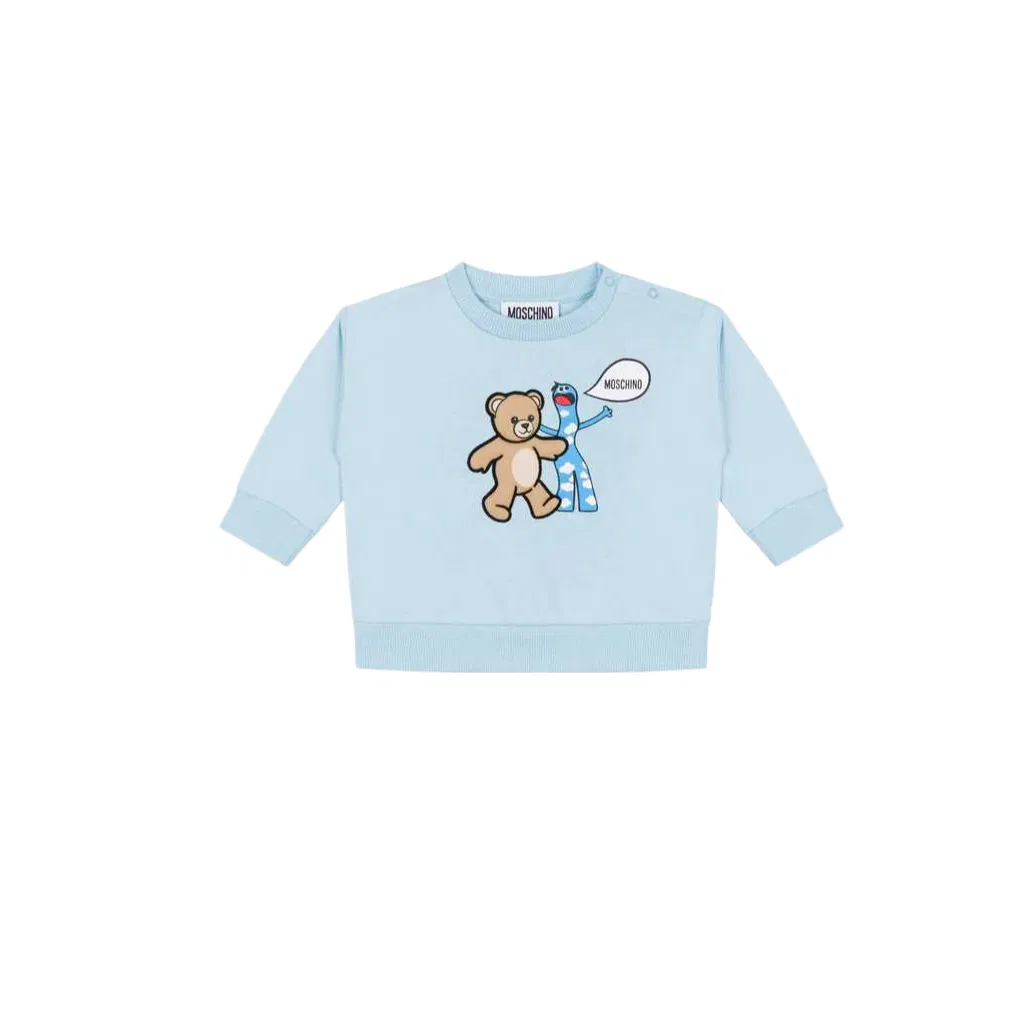Детский свитшот для малышей Teddy MOSCHINO, Sky Blue