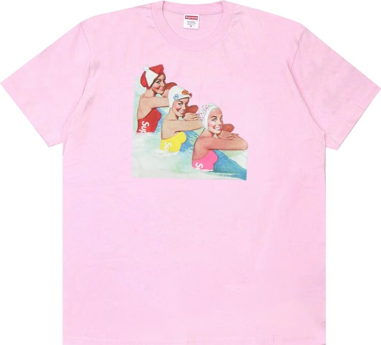 

Футболка Supreme Swimmers Tee 'Light Pink', розовый