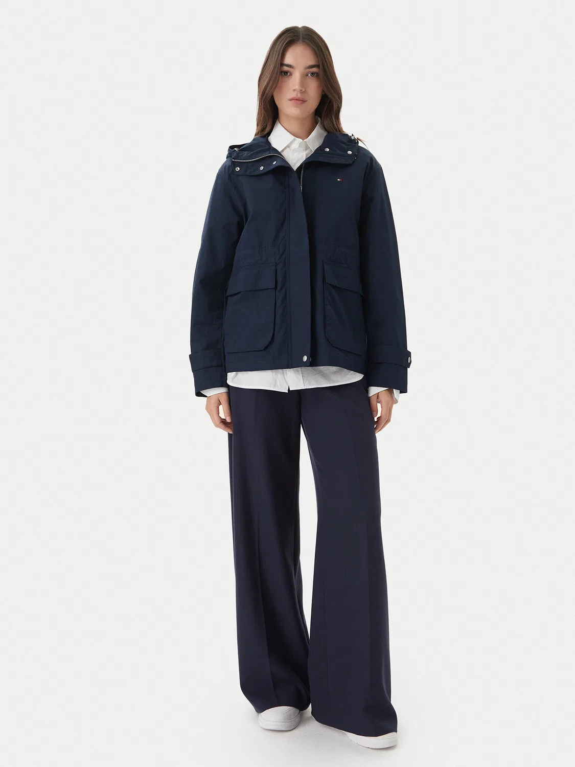 Женская демисезонная куртка свободного кроя Utility Tommy Hilfiger, темно-синий — фото 2