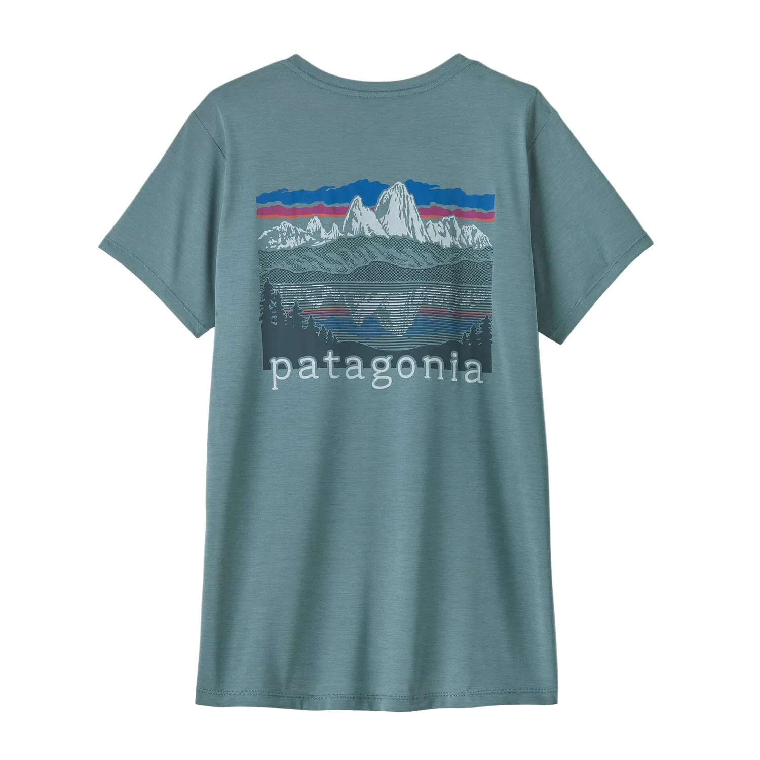Женская футболка с круглым вырезом Capilene Patagonia, Light Blue Sage/BSLX