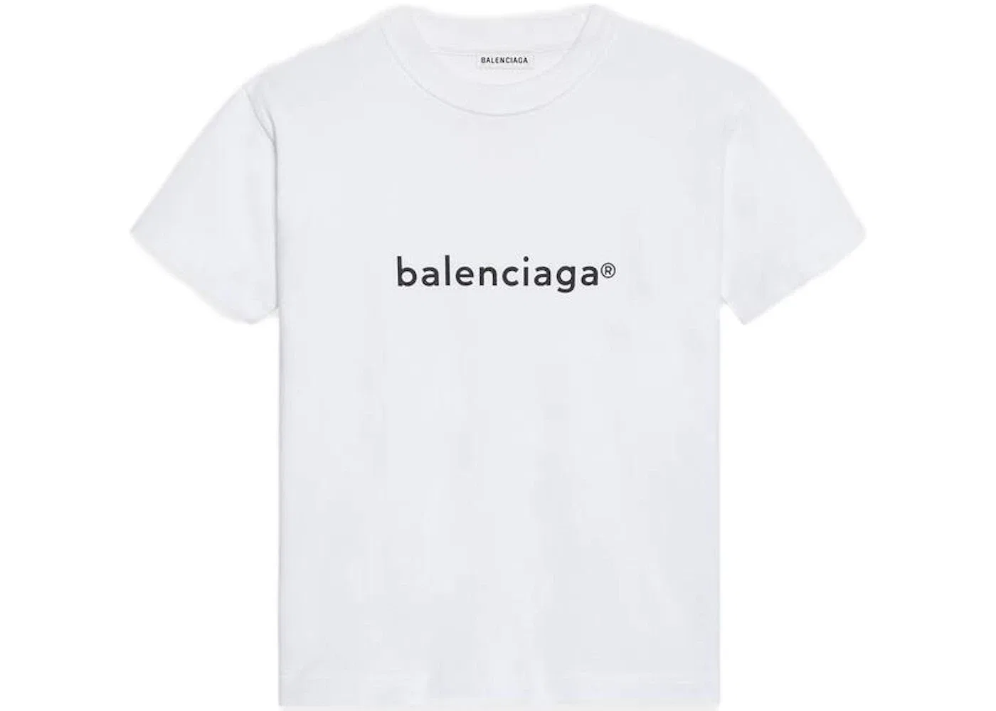 Женская футболка с принтом Balenciaga New Copyright Fitted T-shirt, White