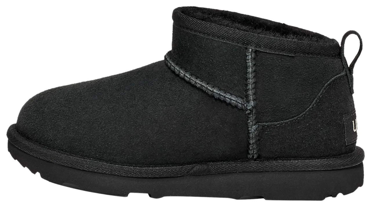Ботинки для девочек Classic Ultra Mini UGG, черный — фото 3