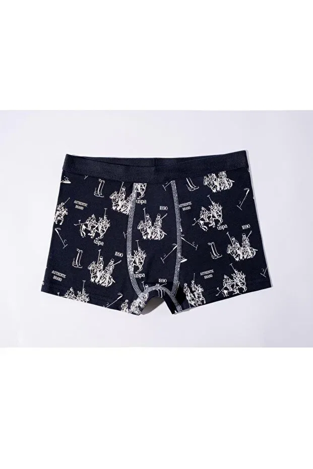 Детские боксеры для мальчиков с принтом комплект 3 шт U.S. Polo Assn., Lacivet Blue Printed — фото 4