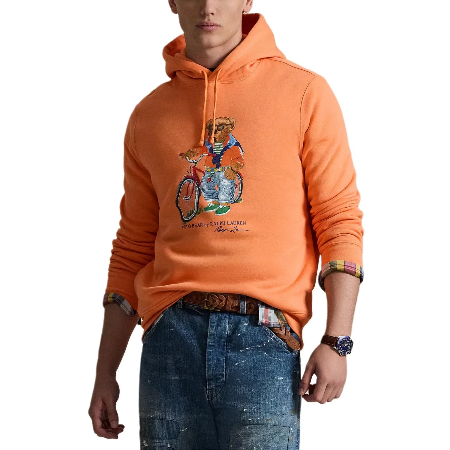 Мужская толстовка с принтом Polo Bear Polo Ralph Lauren, Orange — фото 3