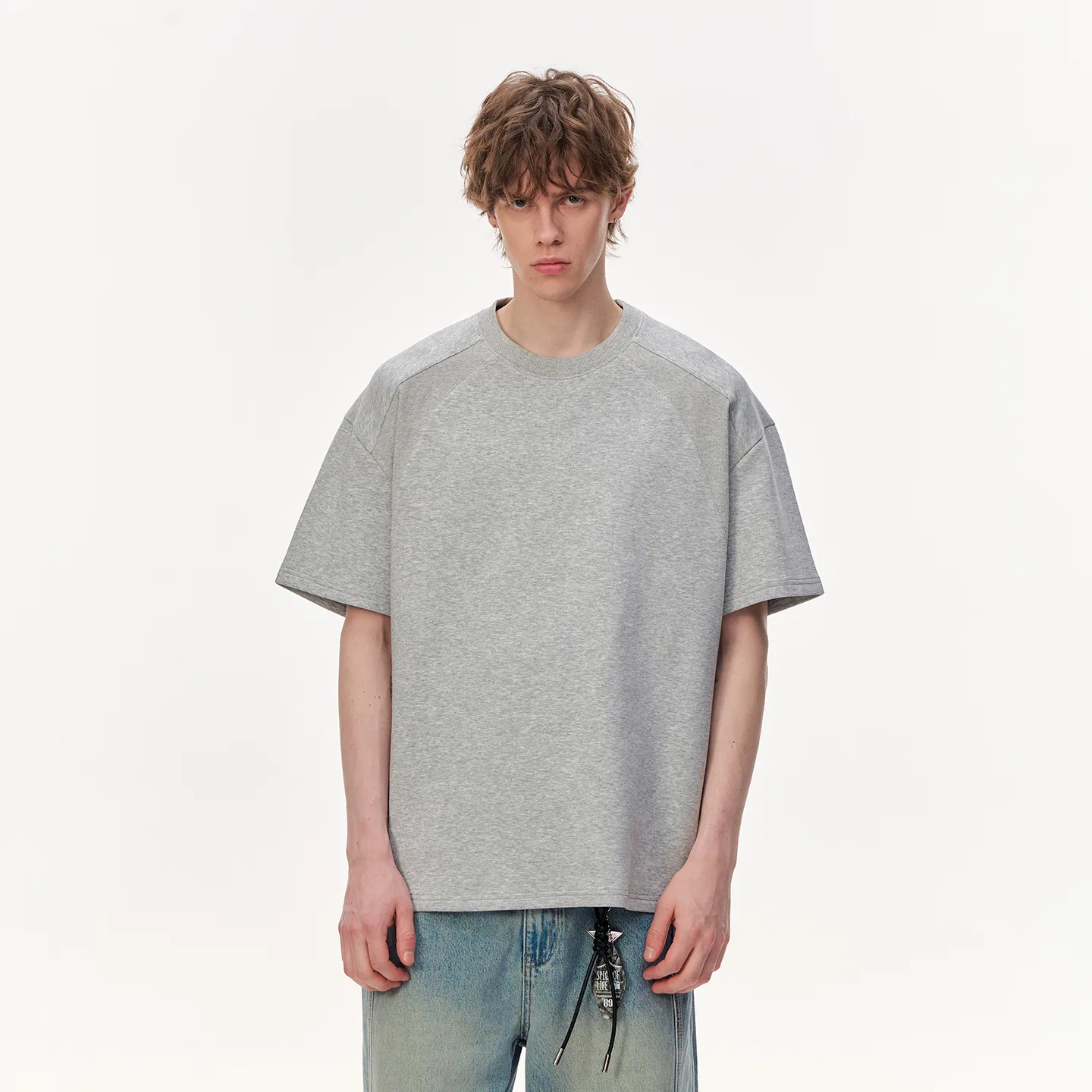 Детская футболка с круглым вырезом, свободного кроя, Unisex, CLIMAX VISION, Gray — фото 4