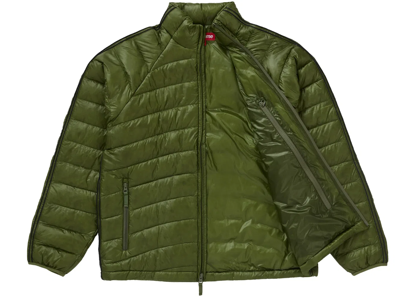 Мужская куртка-пуховик Supreme Micro Down Jacket, Olive — фото 2