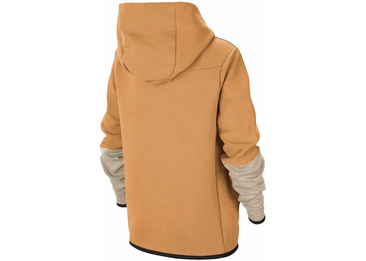 Детская худи на молнии Nike Sportswear Kids Tech Fleece, Yellow/Grey — фото 2
