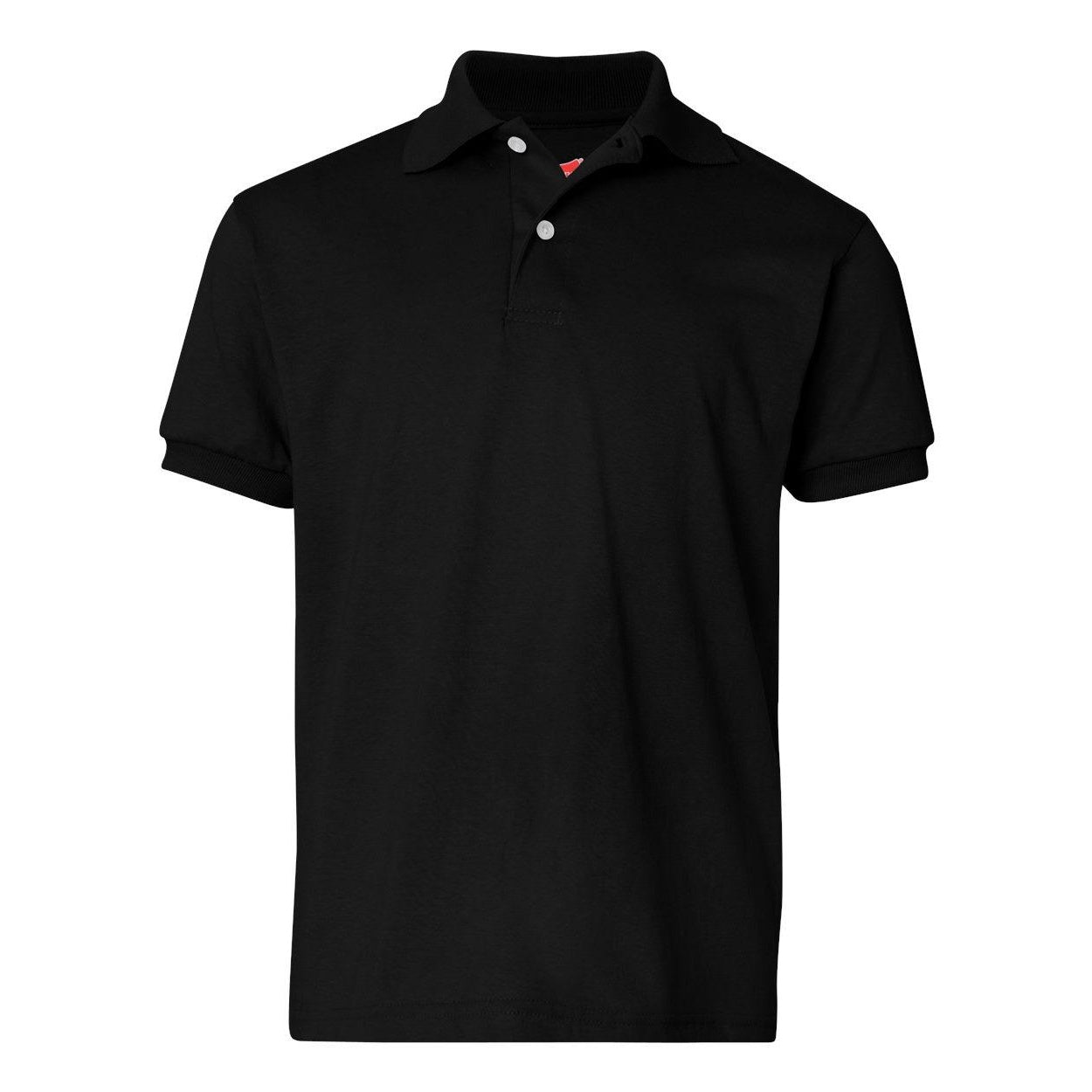 

Хлопковая поло Hanes Youth Ecosmart, черный